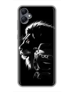 Чехол для Samsung Galaxy A05 с картинкой «BMW и лев» Чехол для Samsung Galaxy A05 с картинкой «BMW и лев»