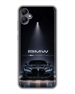 Чехол для Samsung Galaxy A05 с картинкой «BMW сквозь ночной город» Чехол для Samsung Galaxy A05 с картинкой «BMW сквозь ночной город»