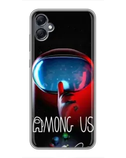 Чехол для Samsung Galaxy A05 с картинкой «Красный импостер — макро» Чехол для Samsung Galaxy A05 с картинкой «Красный импостер — макро»