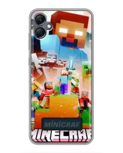 Чехол для Samsung Galaxy A05 с картинкой «Minecraft герои игры» Чехол для Samsung Galaxy A05 с картинкой «Minecraft герои игры»