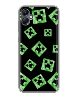 Чехол для Samsung Galaxy A05 с картинкой «Паттерн с криперами» Чехол для Samsung Galaxy A05 с картинкой «Паттерн с криперами»