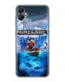 Чехол для Samsung Galaxy A05 с картинкой «Minecraft ледяной мир» Чехол для Samsung Galaxy A05 с картинкой «Minecraft ледяной мир»