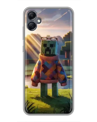 Чехол для Samsung Galaxy A05 с картинкой «Крипер в свитере»