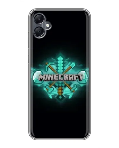 Чехол для Samsung Galaxy A05 с картинкой «Minecraft Diamond лого»