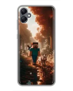Чехол для Samsung Galaxy A05 с картинкой «Стив в лесу» Чехол для Samsung Galaxy A05 с картинкой «Стив в лесу»