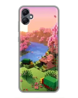Чехол для Samsung Galaxy A05 с картинкой «Розовое дерево Minecraft» Чехол для Samsung Galaxy A05 с картинкой «Розовое дерево Minecraft»