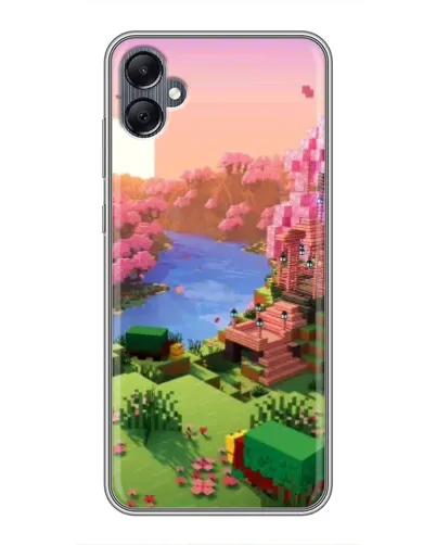 Чехол для Samsung Galaxy A05 с картинкой «Розовое дерево Minecraft»