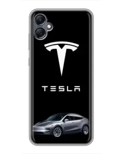 Чехол для Samsung Galaxy A05 с картинкой «Tesla Model Y» Чехол для Samsung Galaxy A05 с картинкой «Tesla Model Y»
