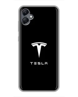 Чехол для Samsung Galaxy A05 с картинкой «Tesla White Logo» Чехол для Samsung Galaxy A05 с картинкой «Tesla White Logo»