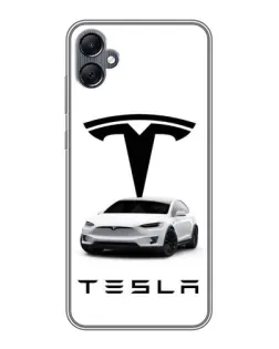 Чехол для Samsung Galaxy A05 с картинкой «Tesla White Style» Чехол для Samsung Galaxy A05 с картинкой «Tesla White Style»