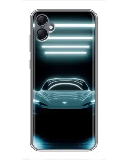 Чехол для Samsung Galaxy A05 с картинкой «Tesla в неоне» Чехол для Samsung Galaxy A05 с картинкой «Tesla в неоне»