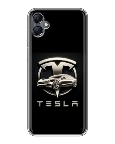 Чехол для Samsung Galaxy A05 с картинкой «Tesla — серебристое авто» Чехол для Samsung Galaxy A05 с картинкой «Tesla — серебристое авто»