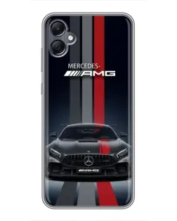 Чехол для Samsung Galaxy A05 с картинкой «Mercedes — белый карбон»