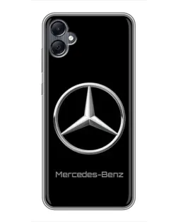 Чехол для Samsung Galaxy A05 с картинкой «Mercedes Silver Logo»