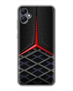 Чехол для Samsung Galaxy A05 с картинкой «Mercedes Carbon Grid»