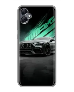 Чехол для Samsung Galaxy A05 с картинкой «Темный Mercedes AMG»