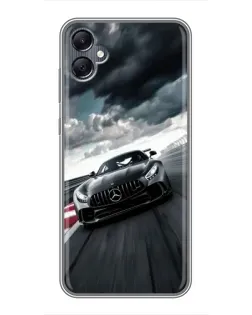 Чехол для Samsung Galaxy A05 с картинкой «Гоночный Mercedes AMG»