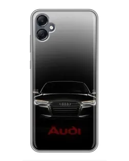 Чехол для Samsung Galaxy A05 с картинкой «Audi — градиентный контур» Чехол для Samsung Galaxy A05 с картинкой «Audi — градиентный контур»