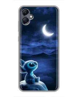Чехол для Samsung Galaxy A05 с картинкой «Лунная ночь Стича»