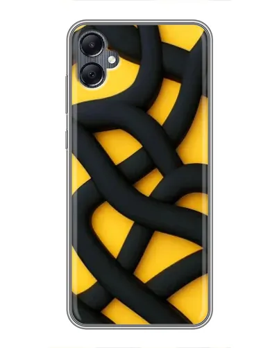 Чехол для Samsung Galaxy A05 с картинкой «Черное желтое переплетение» Чехол для Samsung Galaxy A05 с картинкой «Черное желтое переплетение»