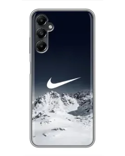 Чехол для Samsung Galaxy A05s с картинкой «Nike — зимние горы» Чехол для Samsung Galaxy A05s с картинкой «Nike — зимние горы»