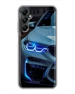 Чехол для Samsung Galaxy A05s с картинкой «Взгляд BMW с синими фарами» Чехол для Samsung Galaxy A05s с картинкой «Взгляд BMW с синими фарами»
