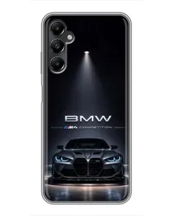 Чехол для Samsung Galaxy A05s с картинкой «BMW сквозь ночной город» Чехол для Samsung Galaxy A05s с картинкой «BMW сквозь ночной город»