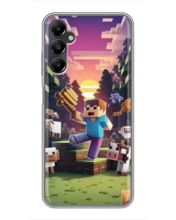 Чехол для Samsung Galaxy A05s с картинкой «Стив на ферме» Чехол для Samsung Galaxy A05s с картинкой «Стив на ферме»