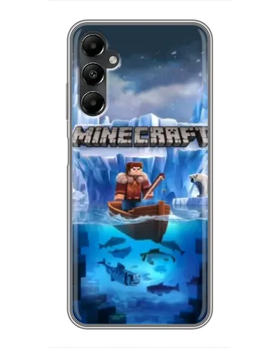 Чехол для Samsung Galaxy A05s с картинкой «Minecraft ледяной мир»