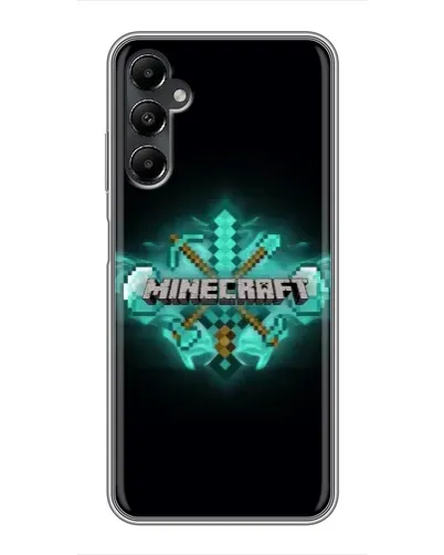 Чехол для Samsung Galaxy A05s с картинкой «Minecraft Diamond лого»