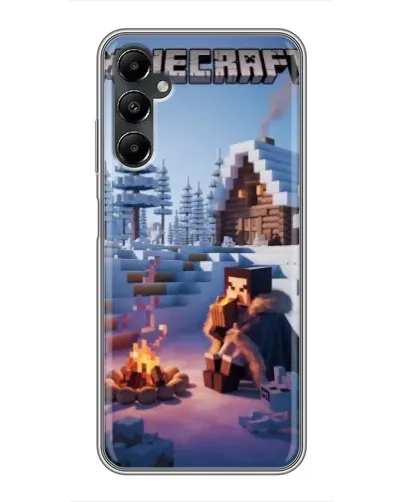 Чехол для Samsung Galaxy A05s с картинкой «Зимний Minecraft»