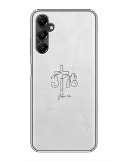 Чехол для Samsung Galaxy A05s с картинкой «Иоанна 3:16 Крест»