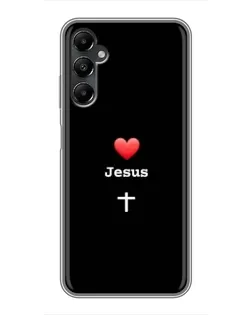 Чехол для Samsung Galaxy A05s с картинкой «Сердце - Jesus»