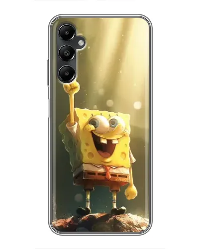 Чехол для Samsung Galaxy A05s с картинкой «Сияющий Спанч Боб»