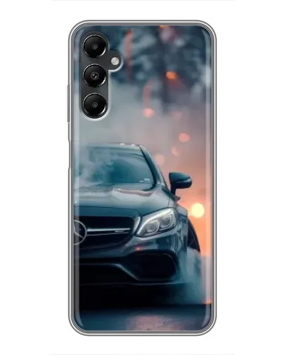 Чехол для Samsung Galaxy A05s с картинкой «Mercedes — ночной город» Чехол для Samsung Galaxy A05s с картинкой «Mercedes — ночной город»