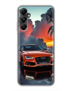 Чехол для Samsung Galaxy A05s с картинкой «Audi — закат»
