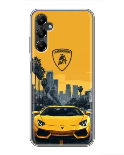 Чехол для Samsung Galaxy A05s с картинкой «Желтый Lamborghini город» Чехол для Samsung Galaxy A05s с картинкой «Желтый Lamborghini город»