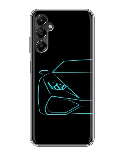 Чехол для Samsung Galaxy A05s с картинкой «Голубой силуэт Lamborghini» Чехол для Samsung Galaxy A05s с картинкой «Голубой силуэт Lamborghini»