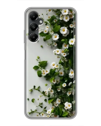 Чехол для Samsung Galaxy A05s с картинкой «Ветка мелких белых цветов»