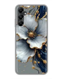 Чехол для Samsung Galaxy A05s с картинкой «Белый цветок и золотой флюид» Чехол для Samsung Galaxy A05s с картинкой «Белый цветок и золотой флюид»
