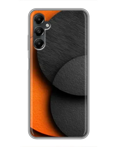 Чехол для Samsung Galaxy A05s с картинкой «Геометрия оранжевых кругов»