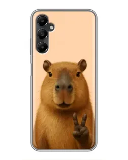 Чехол для Samsung Galaxy A05s с картинкой «Капибара виктория»