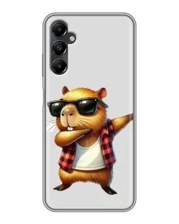 Чехол для Samsung Galaxy A05s с картинкой «Капибара рэпер даб»