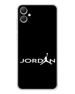 Чехол для Samsung Galaxy A06 с картинкой «Jordan White Logo» Чехол для Samsung Galaxy A06 с картинкой «Jordan White Logo»