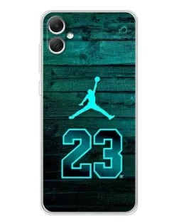 Чехол для Samsung Galaxy A06 с картинкой «Jordan Cyan 23» Чехол для Samsung Galaxy A06 с картинкой «Jordan Cyan 23»