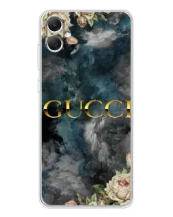 Чехол для Samsung Galaxy A06 с картинкой «Абстрактные цветы Gucci»