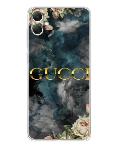 Чехол для Samsung Galaxy A06 с картинкой «Абстрактные цветы Gucci»