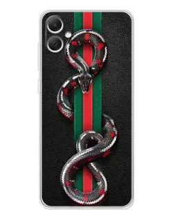 Чехол для Samsung Galaxy A06 с картинкой «Gucci — змея на полосе»