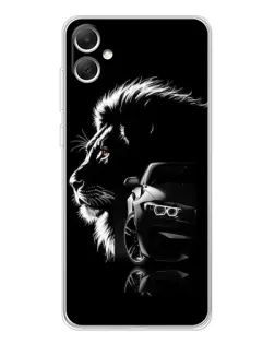 Чехол для Samsung Galaxy A06 с картинкой «BMW и лев» Чехол для Samsung Galaxy A06 с картинкой «BMW и лев»