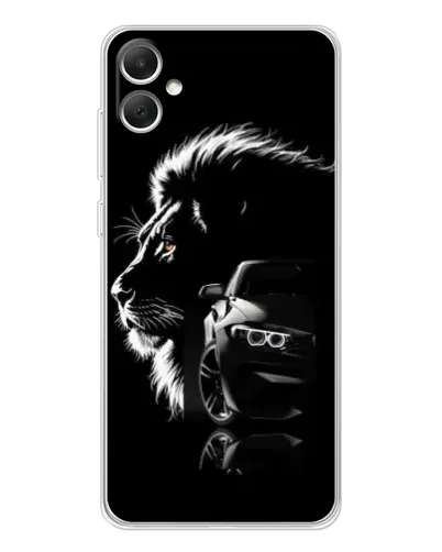 Чехол для Samsung Galaxy A06 с картинкой «BMW и лев» Чехол для Samsung Galaxy A06 с картинкой «BMW и лев»